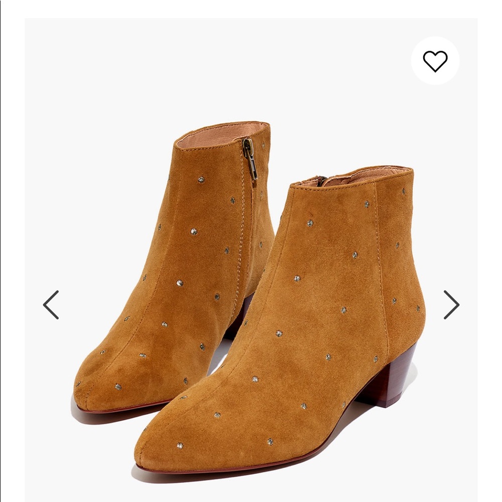 New Madewell embroidered booties size 6